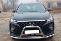 Hyundai Santa Fe 4 2018–2023 Viiksimallinen karjapuskuri WT006 (ruostumaton teräs) kuva 1
