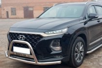 Hyundai Santa Fe 4 2018–2023 Viiksimallinen karjapuskuri WT006 (ruostumaton teräs) kuva 2