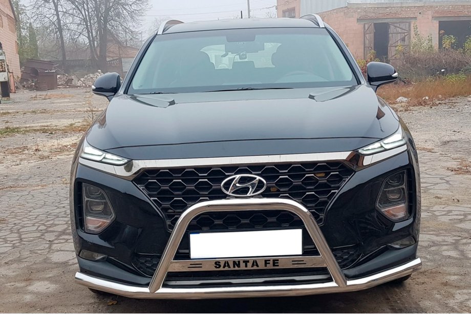 Hyundai Santa Fe 4 2018–2023 Viiksimallinen karjapuskuri WT006 (ruostumaton teräs) Image