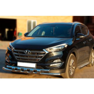 Etupuskuri Shark (ruostumaton teräs) Hyundai Tucson TL 2016–2021 kuva 1