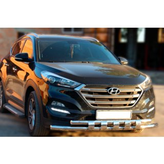 Etupuskuri Shark (ruostumaton teräs) Hyundai Tucson TL 2016–2021 kuva 2
