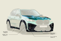BMW X5 G05 2019–2026 Korisarja X5M F95 AL-Design Carbon (2023+) kuva 6