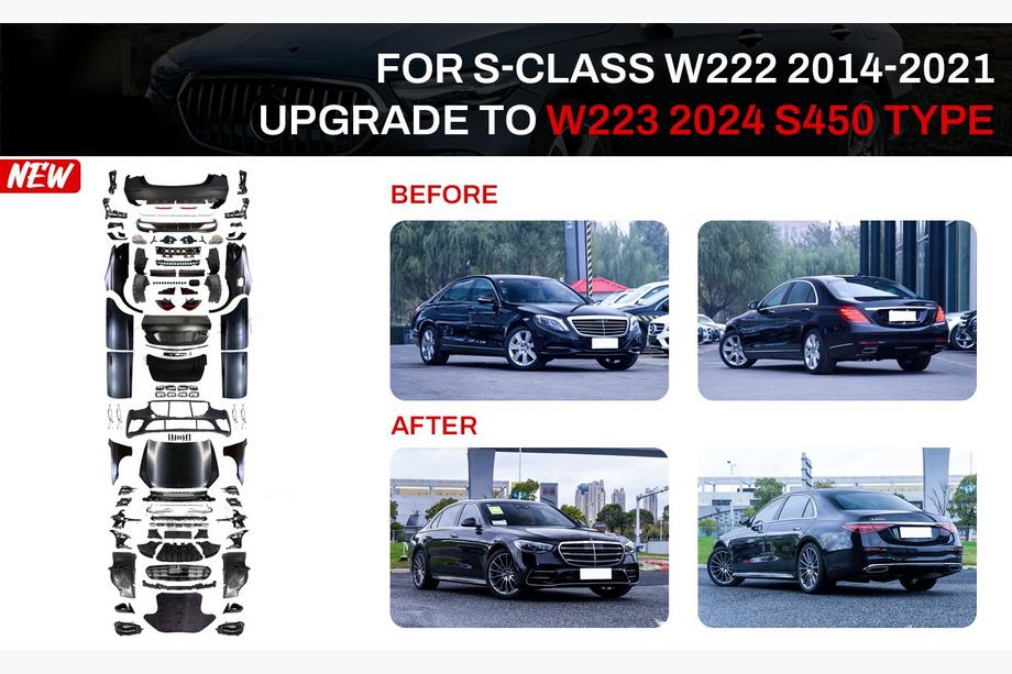 Mercedes S-class W222 2013–2022 Restyling-sarja W223 AMG Line -malliin (sis. ovenkahvat ja insertit) Image