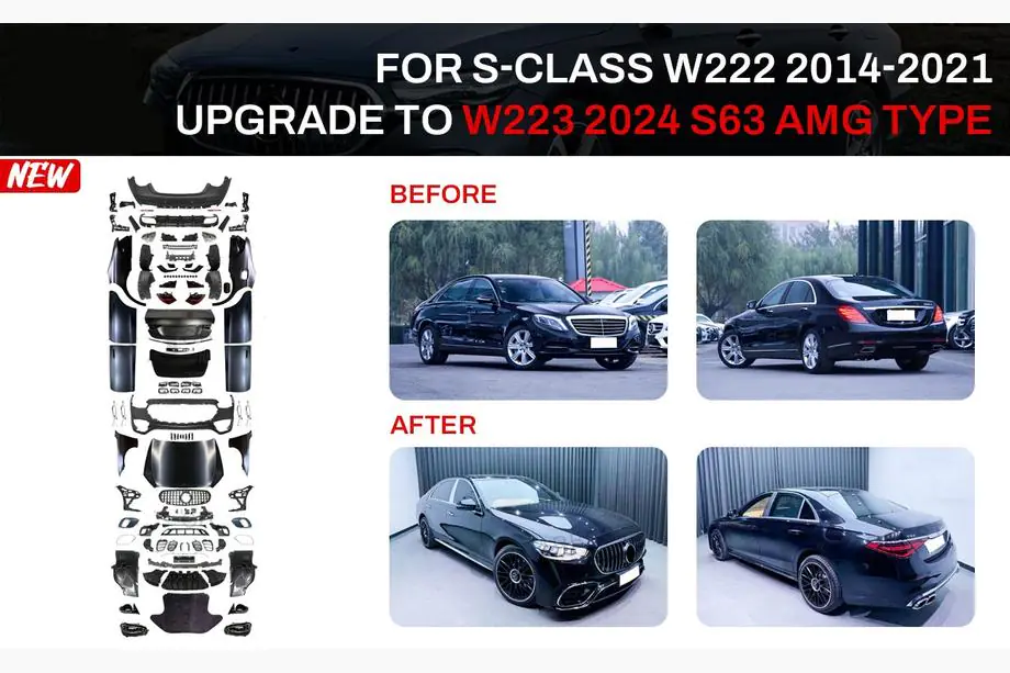 Mercedes S-class W222 2013–2022 Facelift-sarja W223 S63 AMG:lle (sis. ovenkahvat ja insertit) Image