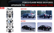 Mercedes S-class W222 2013–2022 Facelift-/restyling-sarja W223 Maybach (sis. ovenkahvat ja listat) kuva 1
