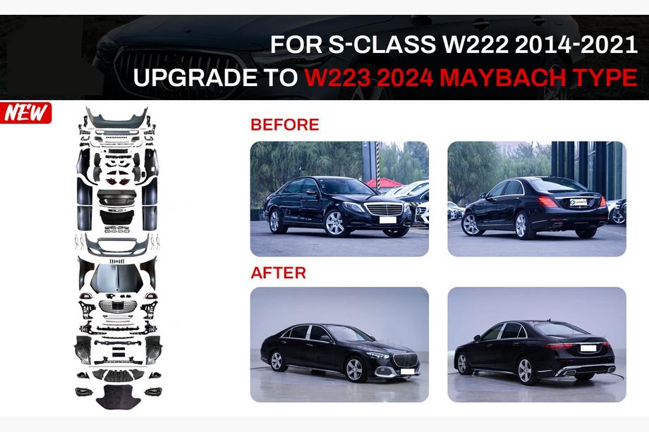 Mercedes S-class W222 2013–2022 Facelift-/restyling-sarja W223 Maybach (sis. ovenkahvat ja listat) Image