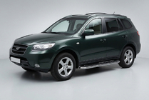 Hyundai Santa Fe 2 2006–2012 Maydos V1 sivuportaat (2 kpl, alumiini ↗ ruostumaton teräs) kuva 1