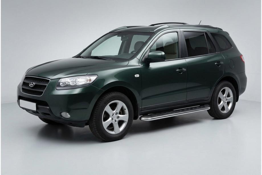 Hyundai Santa Fe 2 2006–2012 Maydos V1 sivuportaat (2 kpl, alumiini ↗ ruostumaton teräs) Image