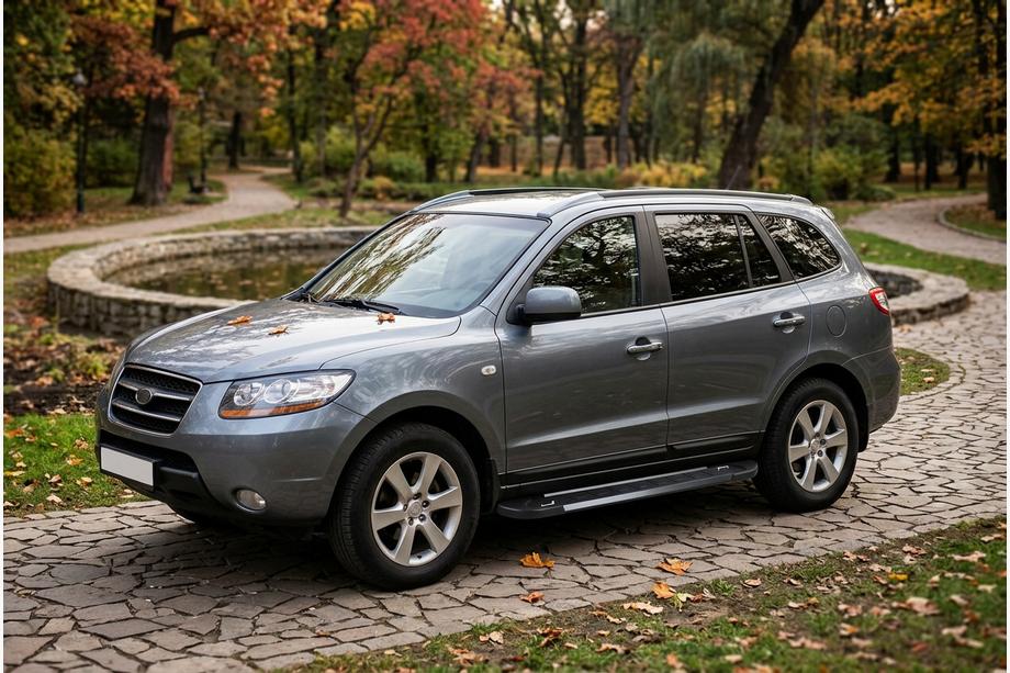 Hyundai Santa Fe 2 2006–2012 RedLine Black sivuportaat (2 kpl, alumiini) Image