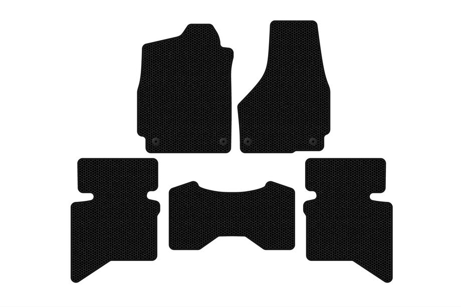 Dodge RAM (DS/DJ/D2) 2009–2024 Kumimatot Carsuit (2009+, 5-paikkainen/4-paikkainen ohjaamo, mustat) Image