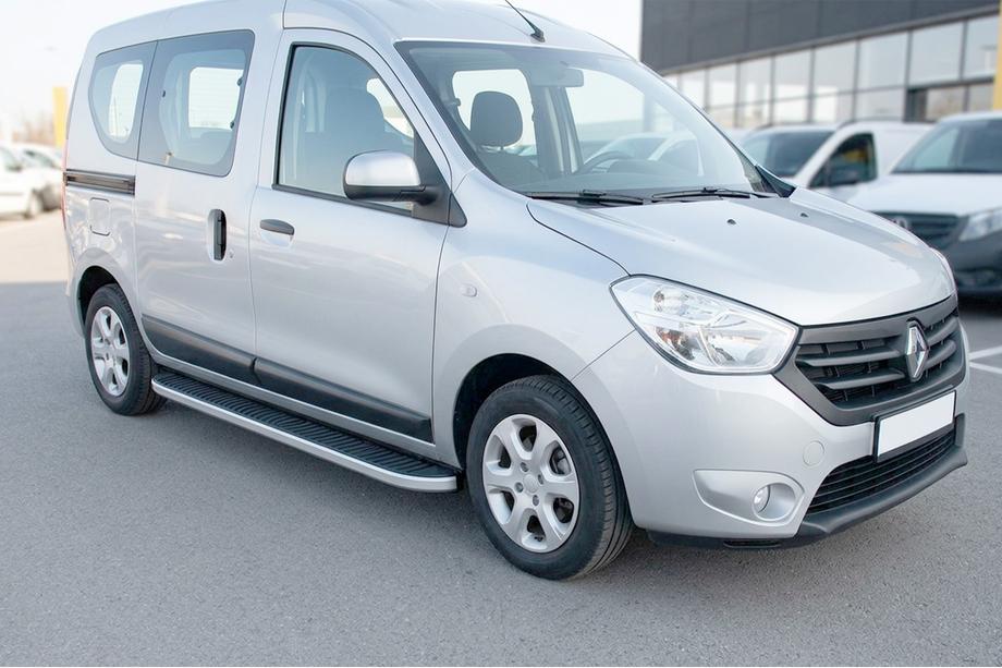 Renault Dokker 2013–2022 Tayga Grey -sivuaskelmat (2 kpl, alumiini) Image