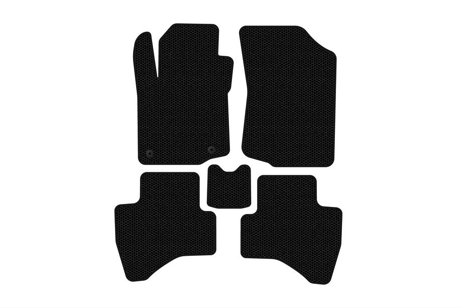 Peugeot 107 2005–2014 Kumimatot Carsuit (HB, mustat) Image