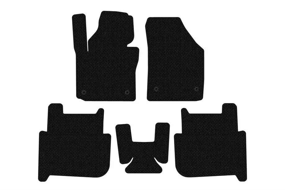 Volkswagen Touran 2003–2010 Carsuit kumimatot (2 riviä, 2006-2010, 7-paikkainen, mustat) Image