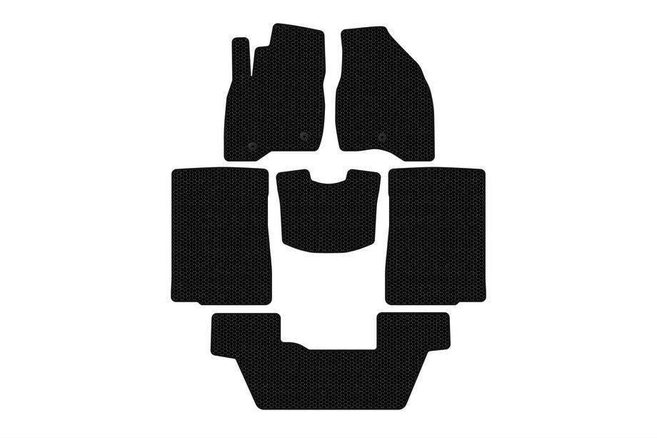 Ford Explorer 2011–2019 Kumimatot Carsuit (2015-2017, 3 riviä, 7-paikkainen, mustat) Image