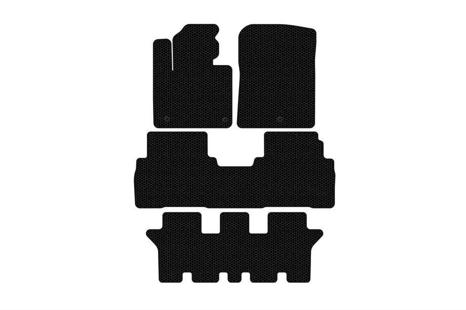 Kia Sorento III UM 2014–2020 Kumimatot Carsuit (3 riviä, 7-paikkainen, mustat) Image