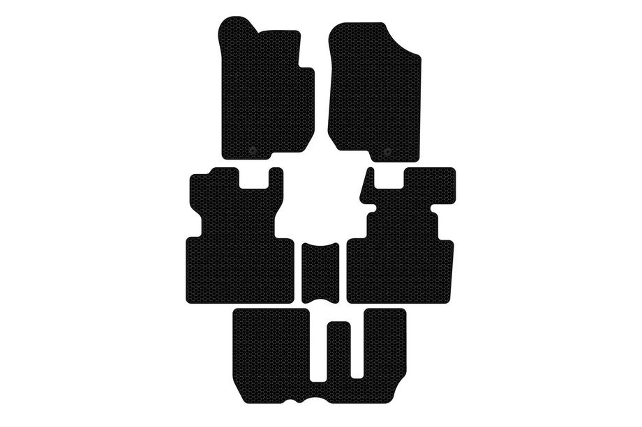 Kia Carens 1999–2012 Kumimatot Carsuit (2006-2012, 3 riviä, 7-paikkainen, mustat) Kuva 1