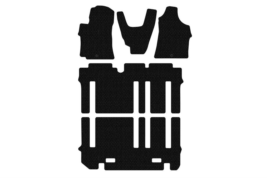 Hyundai H300, H1, Starex 2008–2020 Carsuit-kumimatot (täysi sarja matkustamoon, mustat) Image