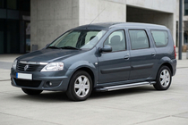 Renault Logan MCV 2005–2013 Rainbow sivuporrassarja (2 kpl, alumiini) kuva 1