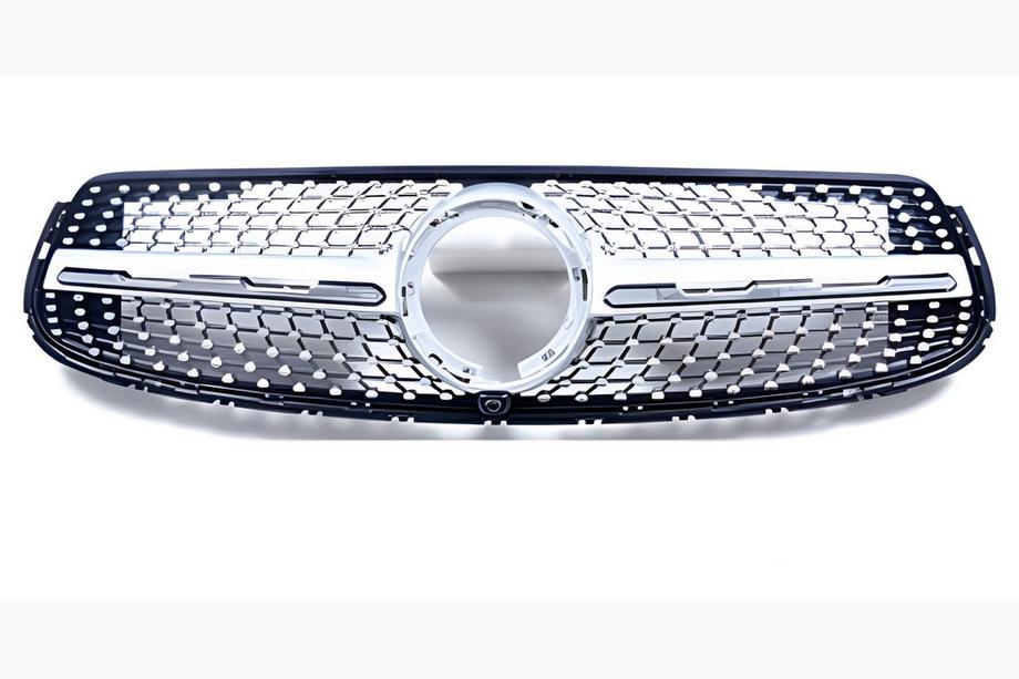 Mercedes GLC Coupé C253 2016–2023 Etusäleikkö Diamond Silver (GLC 43 AMG/GLC 63 AMG/AMG-Line 2019-2022) Ilman kameran paikkaa Kuva 2