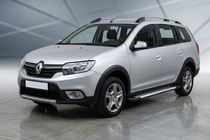 Renault Logan MCV 2013–2022 Line-sivuporrassarja (2 kpl, alumiini) kuva 1