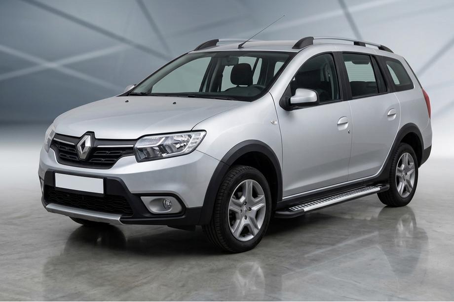 Renault Logan MCV 2013–2022 Line-sivuporrassarja (2 kpl, alumiini) Image