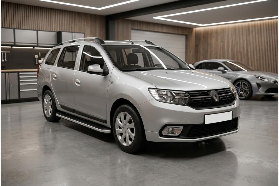 Renault Logan MCV 2013–2022 Tayga Grey -sivuaskelmat (2 kpl, alumiini) Image