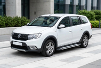 Renault Logan MCV 2013–2022 Rainbow sivuporrassarja (2 kpl, alumiini) kuva 1
