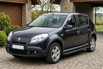 Renault Sandero 2007–2013 Allmond Black sivuportaat (2 kpl, alumiini) kuva 1