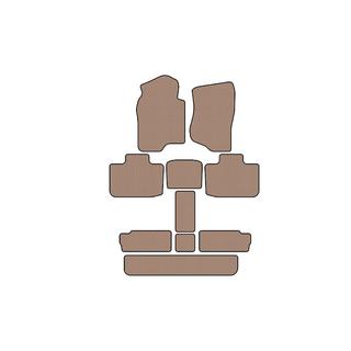 Carsuit kumimatot matkustamoon (3 riviä, beige) Cadillac Escalade 2007–2014 kuva 1