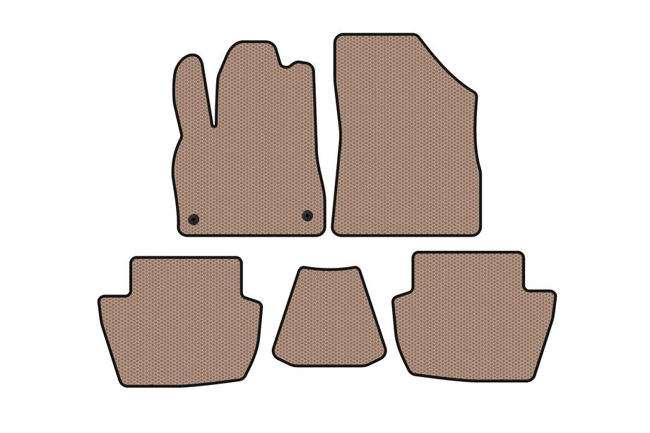 Citroen DS-5 2011–2015 Kumimatot Carsuit (HB, Hybrid/automaattilaatikko, beige) Image