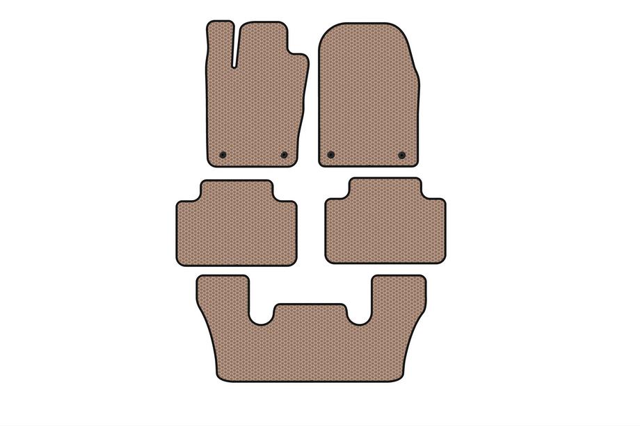 Dodge Durango 2010– Carsuit kumimatot matkustamoon (3 riviä, beige) Image