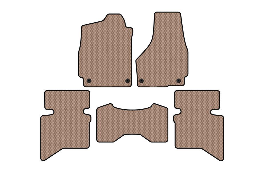 Dodge RAM (DS/DJ/D2) 2009–2024 Carsuit kumimatot ohjaamoon (2009+, 5-paikkainen/Nelipaikkainen ohjaamo, beige) Image