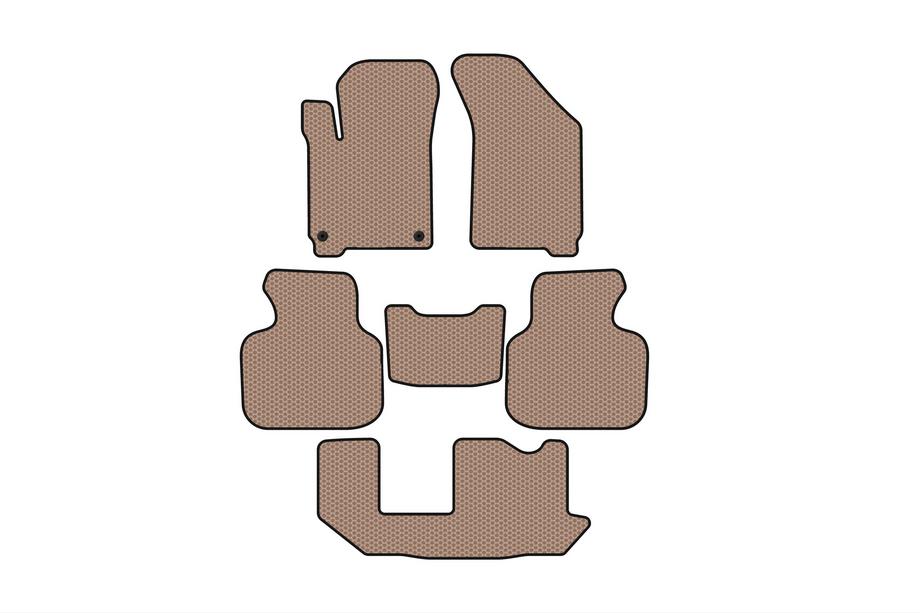 Dodge Journey 2008–2020 Kumimatot Carsuit (2011-2020, 3 riviä, 7-paikkainen, beige) Image