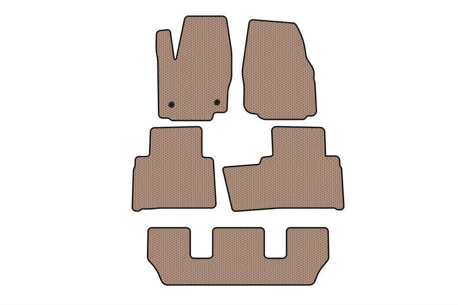 Ford Galaxy 2007–2015 Carsuit kumimatot matkustamoon (3 riviä, beige) Image