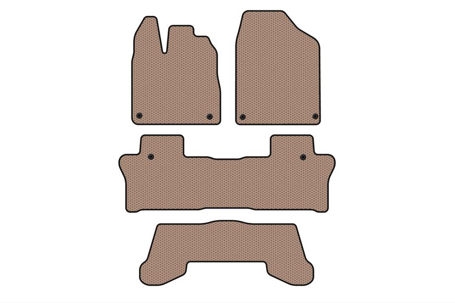 Honda Pilot 2015–2022 Carsuit kumimatot matkustamoon (3 riviä, beige) Image