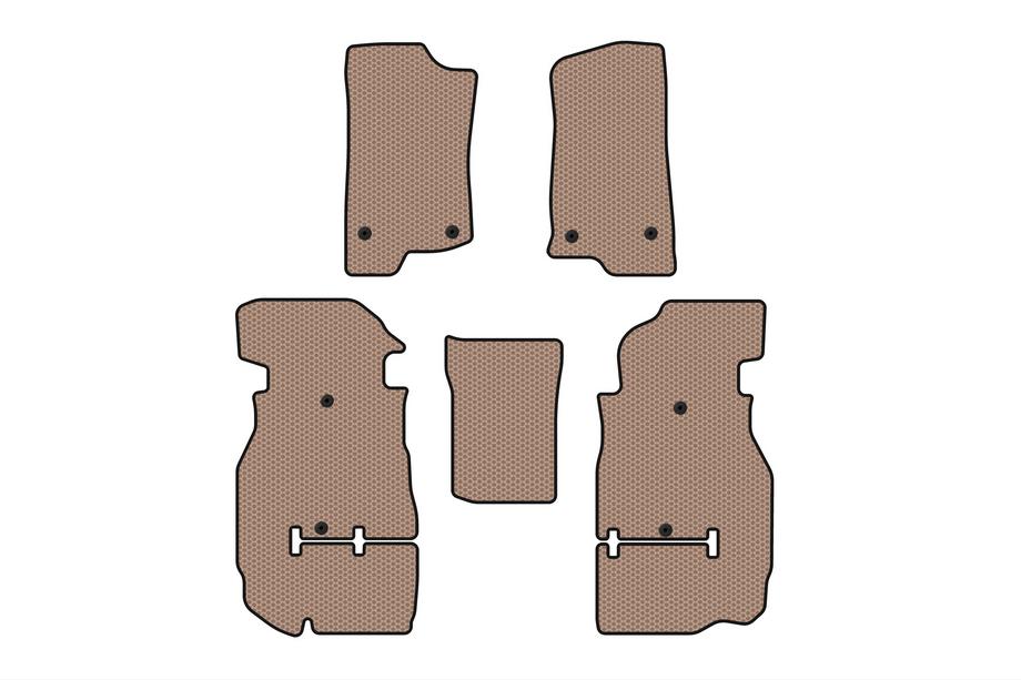 Jeep Wrangler 2018– Carsuit kumimatot (Rubicon Unlimited/5-ovinen, beige) Image