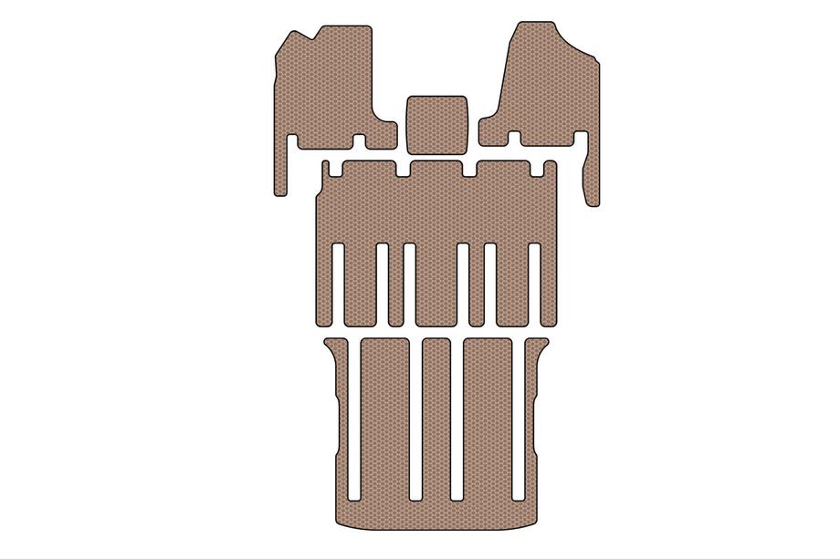 Kia Carnival 2002–2013 Carsuit kumimatot matkustamoon (3 riviä, beige) Image
