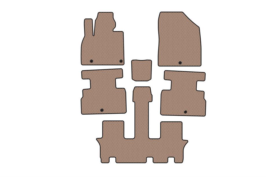 Kia Stonic 2017– Kumimatot Carsuit (3 riviä, 7-paikkainen, beige) Image
