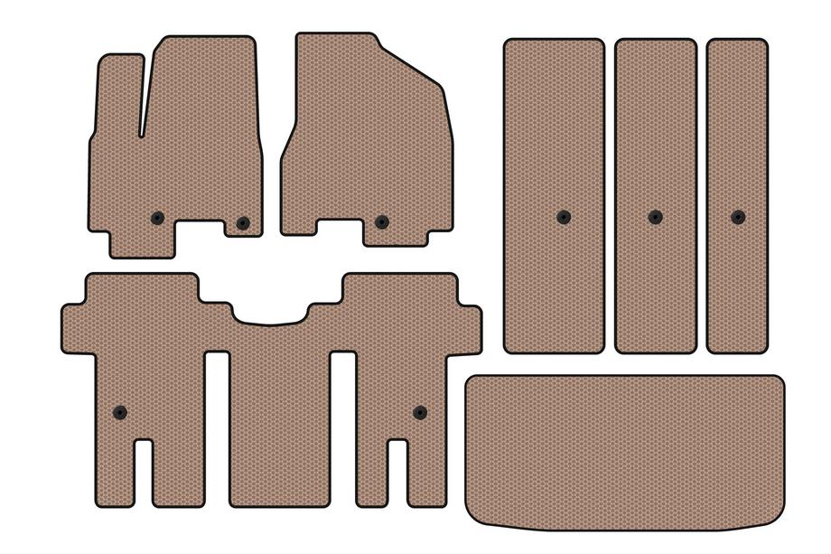 Kia Carnival 2014–2020 Kumimattosarja Carsuit (täysi sisustasarja, beige) Image