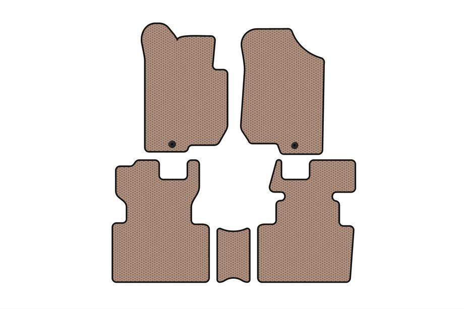 Kia Carens 1999–2012 Kumimatot Carsuit (2006-2012, 2 riviä, 7-paikkainen, beige) Image