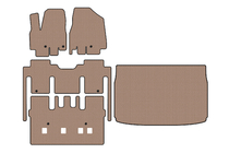 Kia Sedona 2014–2020 Carsuit kumimatot matkustamoon (täysi sarja, 8-paikkainen, beige) kuva 1