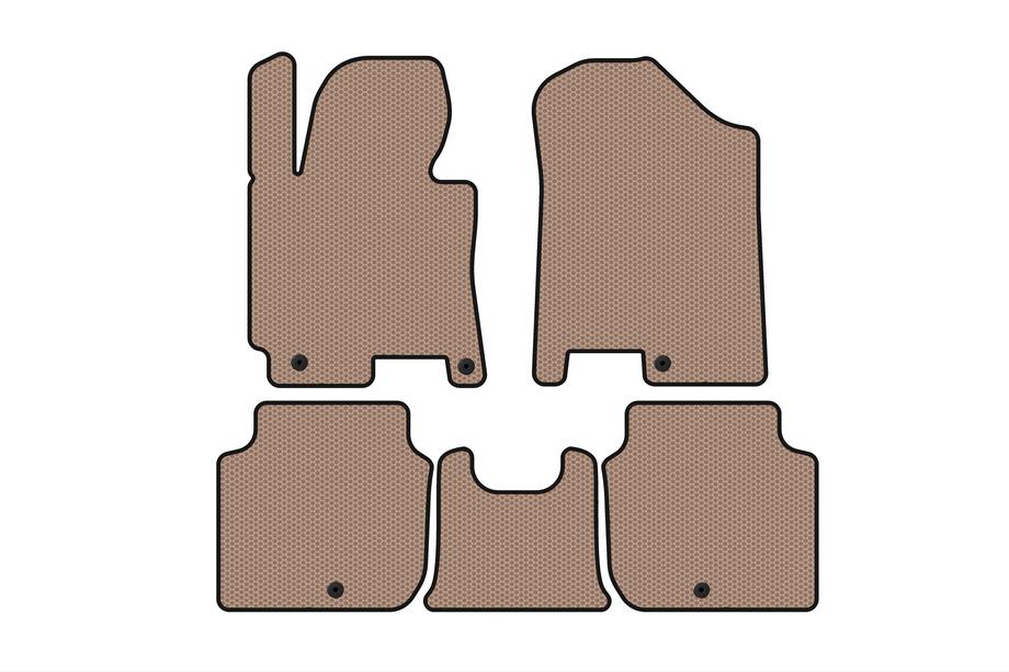 Kia Forte 2008–2024 Kumimatot matkustamoon Carsuit (2012-2016, beige) Image