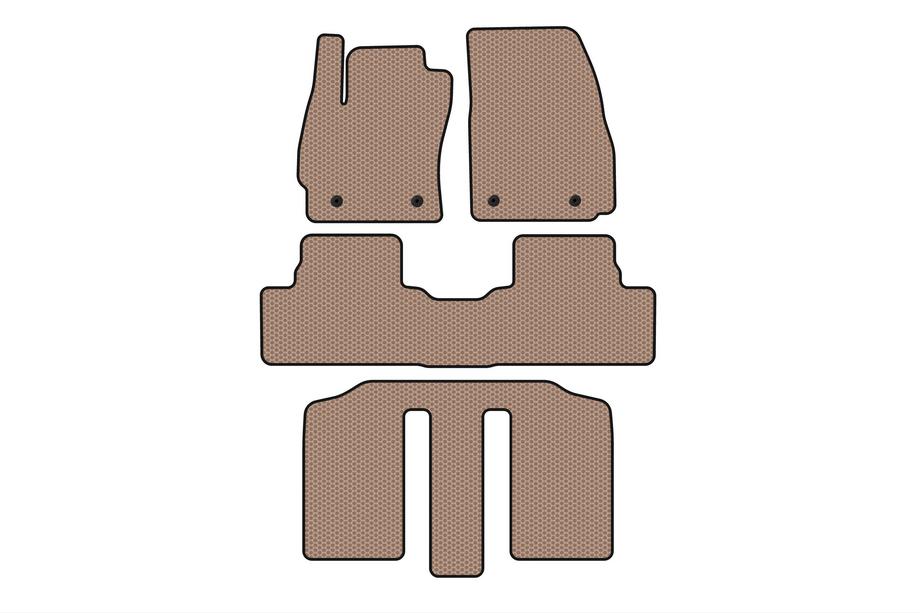 Mazda 5 2010–2018 Carsuit kumimatot matkustamoon (3 riviä, beige) Image