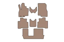 Mitsubishi Grandis 2003–2011 Carsuit kumimatot matkustamoon (3 riviä, beige) kuva 1