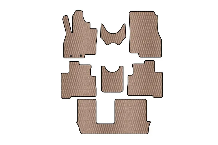 Mitsubishi Grandis 2003–2011 Carsuit kumimatot matkustamoon (3 riviä, beige) Image