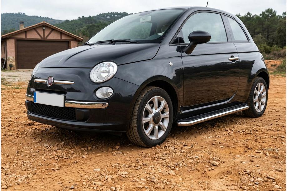 Fiat 500/500L 2013–2022 Maydos V1 sivuportaat (2 kpl, alumiini ↗ ruostumaton teräs) Image