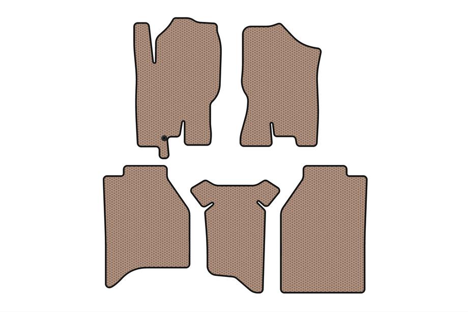 Nissan Navara 2006–2015 Carsuit-kumimatot matkustamoon (ilman säilytyslokeroita, beige) Image