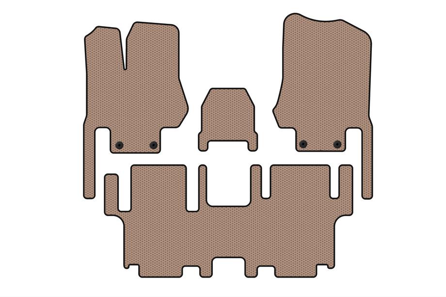Nissan Quest 2011–2017 Kumimatot Carsuit (2 riviä, 7-paikkainen, beige) Image