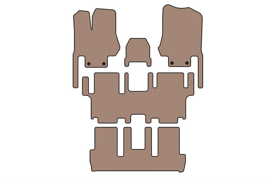 Nissan Quest 2011–2017 Kumimatot Carsuit (3 riviä, 7-paikkainen, beige) Image