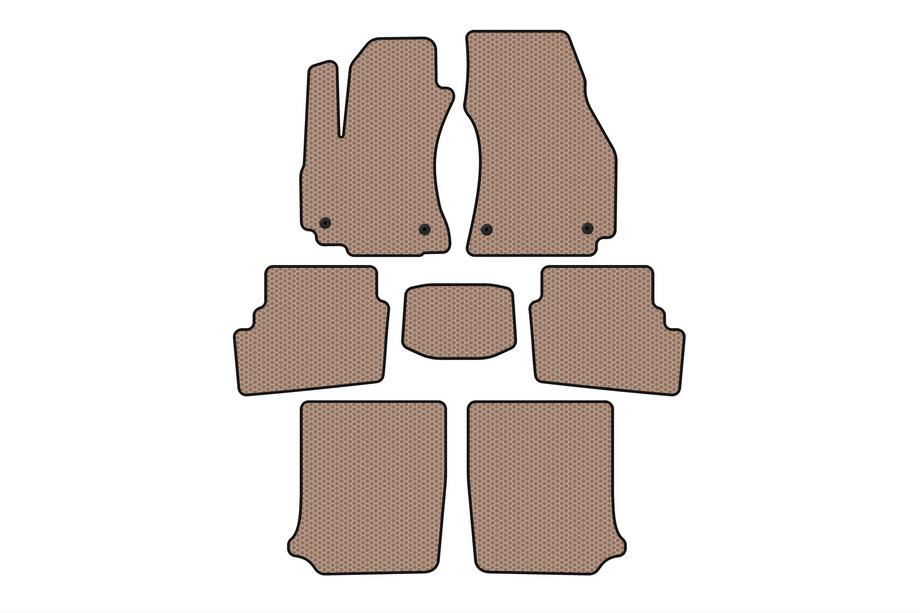 Opel Zafira A 1998–2005 Carsuit kumimattosarja matkustamoon (3 riviä, 2003-2005, 7-paikkainen, beige) Image